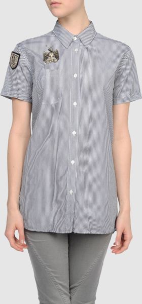 Balmain Short Sleeve Shirt in Black - Lyst