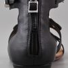 Boutique 9 Porsha Metal T Strap Sandals in Black - Lyst