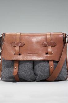 Brunello Cucinelli Bison-flannel Messenger Bag - Lyst