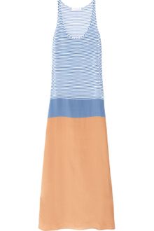 Richard Nicoll Color-block and Striped Silk Maxi Dress - Lyst