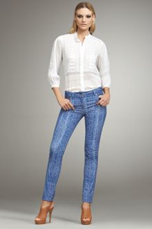 Roberto Cavalli Snake-print Jeans - Lyst