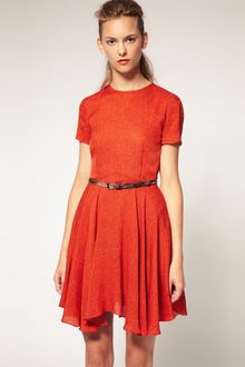 House Of Holland Tee Dress In Printed Silk - Lyst