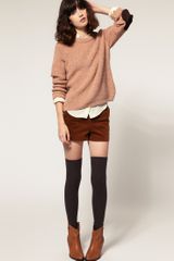 Le Mont St Michel  Button Shoulder Jumper with Suede Elbow Patches