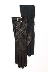 Michael by Michael Kors Studded Crossover-strap Gloves