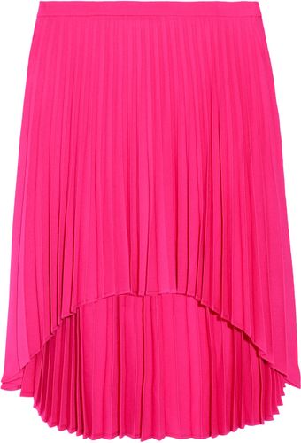  Pleated Stretch Wool-crepe Skirt 