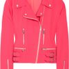 Christopher Kane Woolblend Crepe Biker Jacket in Pink - Lyst