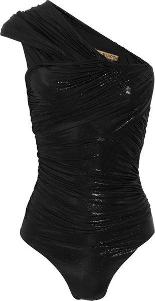 Clube Bossa Couture One-shoulder Stretch-lamé Swimsuit - Lyst