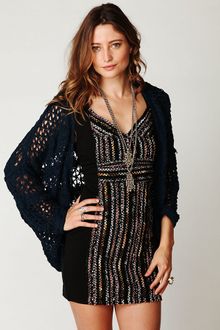 Free People Crochet Bubble Hem Cardi - Lyst