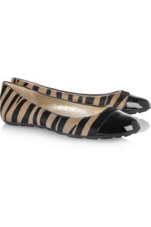 Jimmy Choo Whirl Calf Hair and Patent-leather Ballet Flats - Lyst