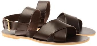  Fibbia Leather Strap Sandals 