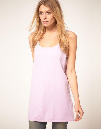 Asos Vest Tunic with Scooped Out Back - Lyst