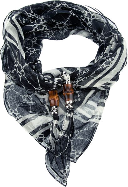 Gucci Bamboo Detail Scarf in Beige (bamboo) - Lyst