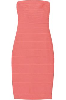 Hervé Léger Strapless Bandage Dress - Lyst
