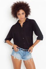 Nasty Gal Tied Up Blouse - Black