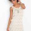 Nasty Gal Eyelash Fringe Dress  in Beige (cream) - Lyst