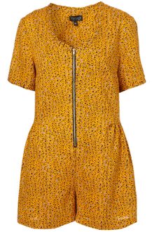 Topshop Grunge Ditsy Playsuit - Lyst