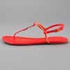 Tory Burch Aine Flat Sandals in Red (natural) - Lyst