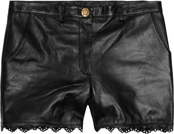 Alice By Temperley Libre Laser-cut Leather Shorts - Lyst