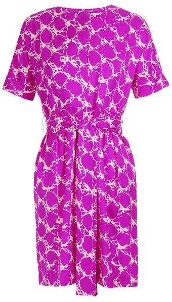  Printed Silk Twill Dress 