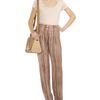Bottega Veneta Striped Fluid Satin Trousers in Brown (chocolate) - Lyst