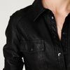 Free People Vegan Leather Buttondown in Black - Lyst