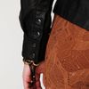 Free People Vegan Leather Buttondown in Black - Lyst