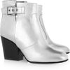 Giuseppe Zanotti Metallic Leather Ankle Boots in Silver - Lyst