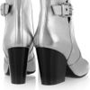 Giuseppe Zanotti Metallic Leather Ankle Boots in Silver - Lyst