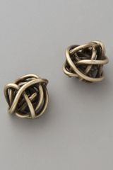 Kelly Wearstler Brass Knot Stud Earrings