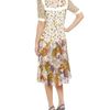 Proenza Schouler Floral Printed Silk Georgette Dress in Multicolor (white) - Lyst