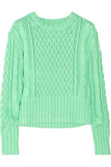 Acne Lia Cable-knit Cotton Sweater - Lyst