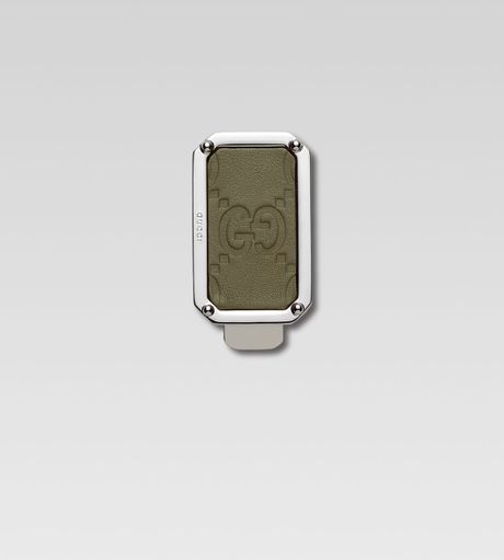 Gucci Leather Money Clip in Brown for Men (brown green) - Lyst