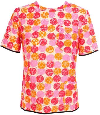 Marni Polka Dot Printed Lace T-Shirt - Lyst
