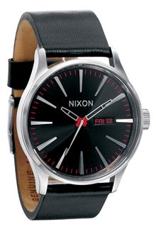 Nixon The Sentry Leather Watch - Lyst