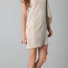 Robert Rodriguez Asymmetrical Sleeve Slim Dress in Beige - Lyst