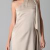 Robert Rodriguez Asymmetrical Sleeve Slim Dress in Beige - Lyst