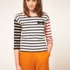 Sonia By Sonia Rykiel Multi Stripe Breton Tee in Multicolor (114ecrumarinenoir) - Lyst