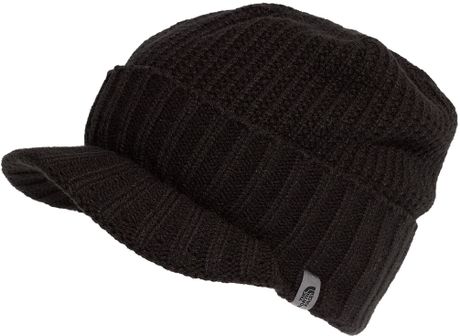 Facial Products   on The North Face Rib Knit Visor Beanie In Black For Men  Tnf Black