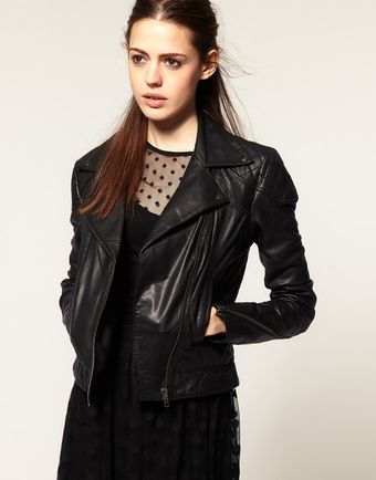 ASOS Collection Asos Leather Biker Jacket - Lyst