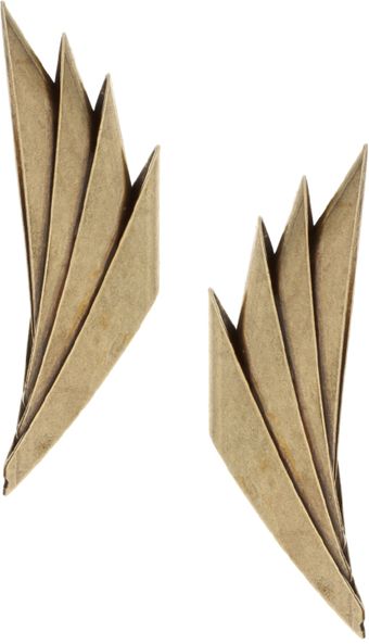 ASOS Collection Limited Edition Armour Fan Stud Earrings - Lyst