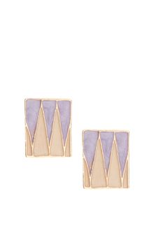 ASOS Collection Limited Edition Piano Zig Zag Enamel Stud Earrings - Lyst