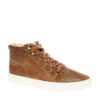Asos Asos Padded Cuff Leather Mid Cut Trainers in Brown for Men - Lyst