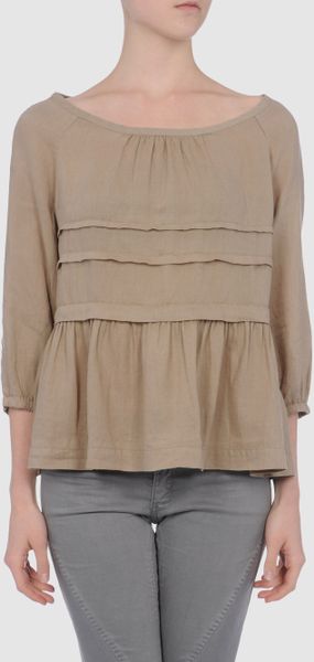 Aspesi Blouse in Khaki - Lyst