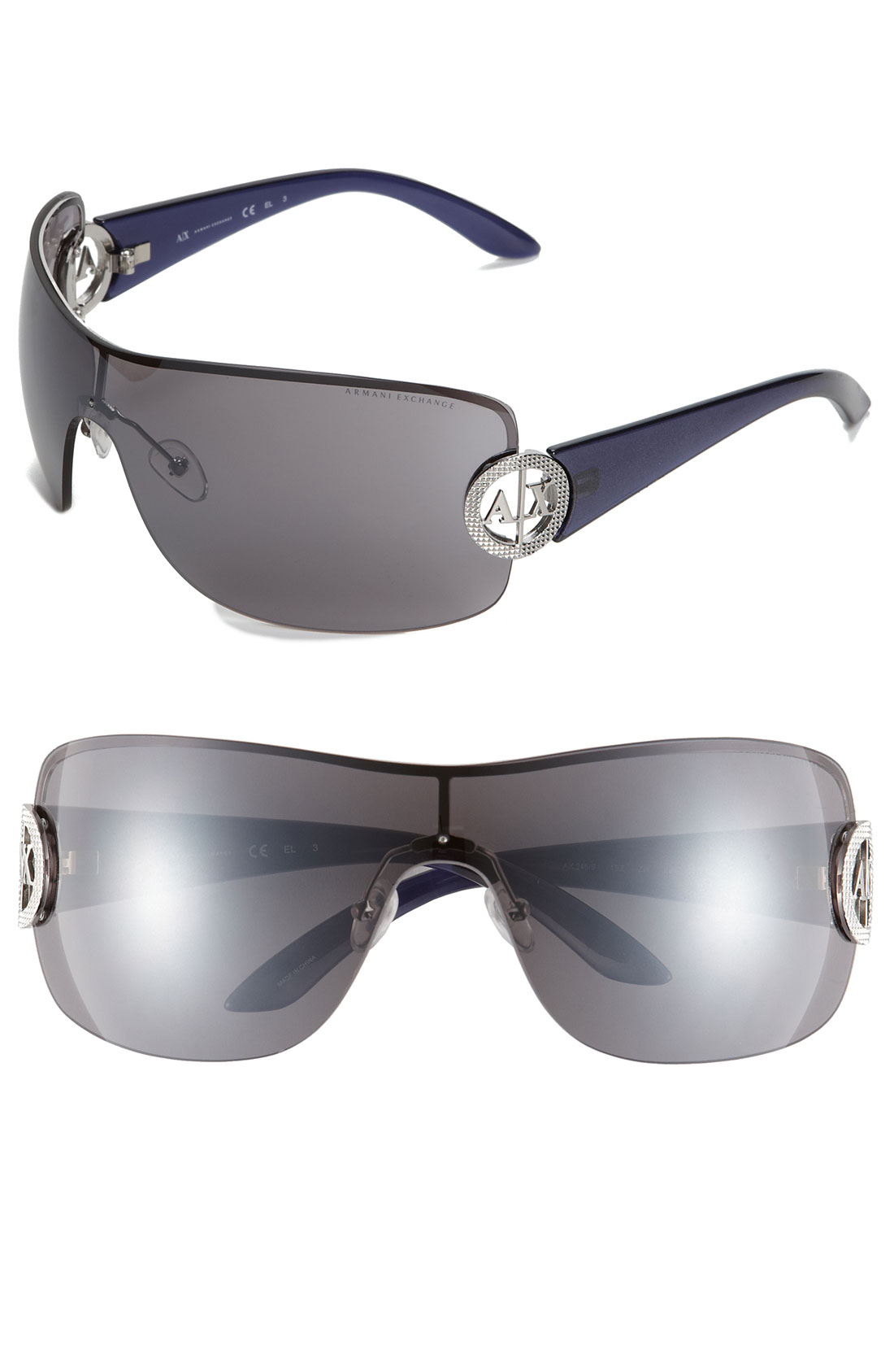 armani exchange shield sunglasses