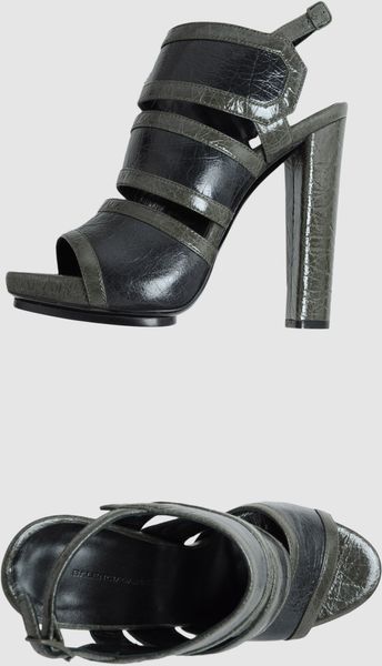 Balenciaga Platform Sandals in Black (blue) - Lyst