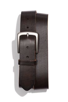 Dockers Embossed Trim Leather Belt - Lyst