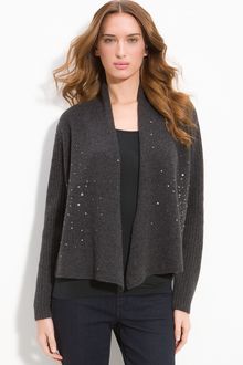 Eileen Fisher Sequin Trim Cardigan - Lyst