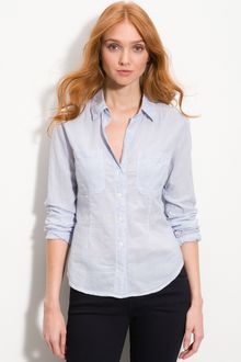 James Perse Fitted Stripe Shirt - Lyst