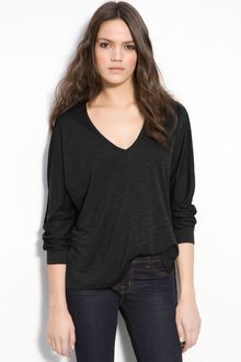 Lanston Oversize Cutout Back V-neck Top - Lyst