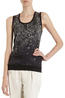 Lanvin Diamond Front Sleeveless Sweater - Lyst